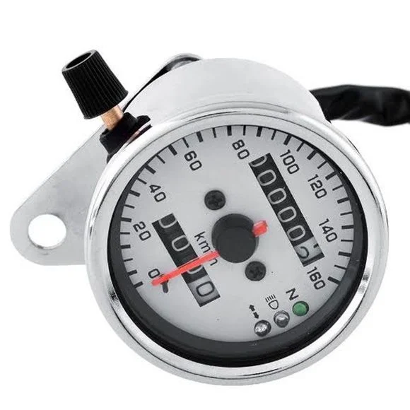 Compteur Brazoline chrome Universel – Gris Ref : 18331