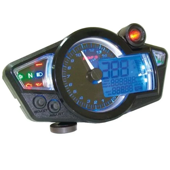 Compteur Digital Koso RX1N multifonctions universel fond bleu Universel Ref : 4491382 / 1056047