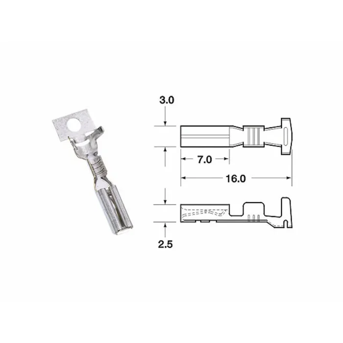 Cosse femelle série 090 SMTO BIHR Ø0,85mm²/1,25mm² – 50pcs