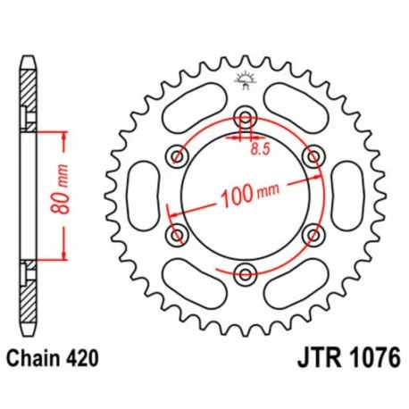 Couronne JT SPROCKETS acier standard 1076 – 420