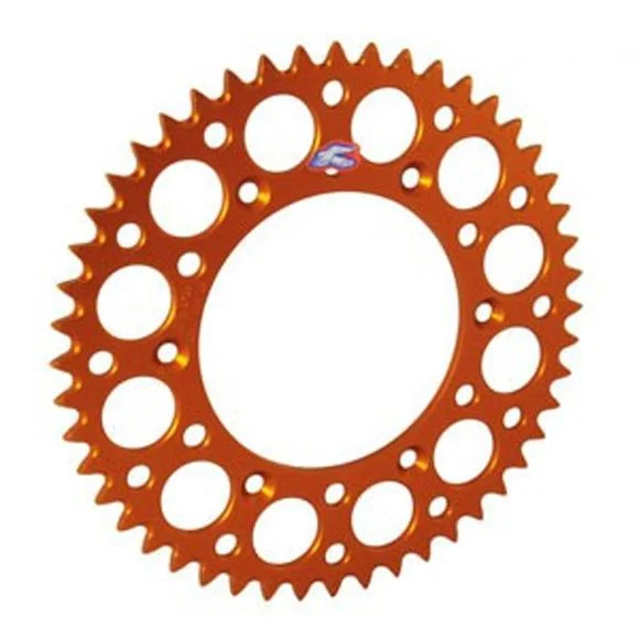 Couronne Renthal Ultra light Anodise orange Anti boue 46 dents Ref : 491362 / 1075636003