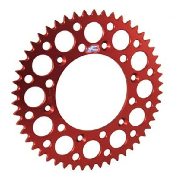 Couronne Renthal Ultra light Anodise rouge Anti boue 51 dents Ref : 491302 / 1075621002