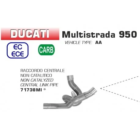 Decatalyseur d’echappement ARROW DUCATI 950 MULTISTRADA 2019-2020