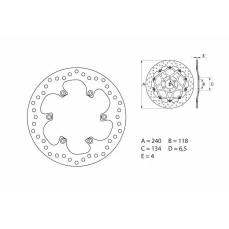 Disque de frein moto brembo 68B40784