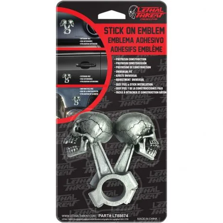 Embleme decoratif LETHAL THREAT PISTON SKULLS