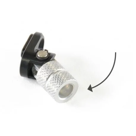 Embout de selecteur articule LIGHTECH repliable vers l’avant argent