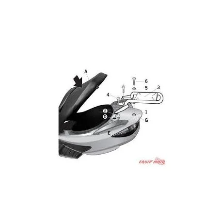 Fixation Top case SHAD YAMAHA XP 500 T-MAX 2001-2007