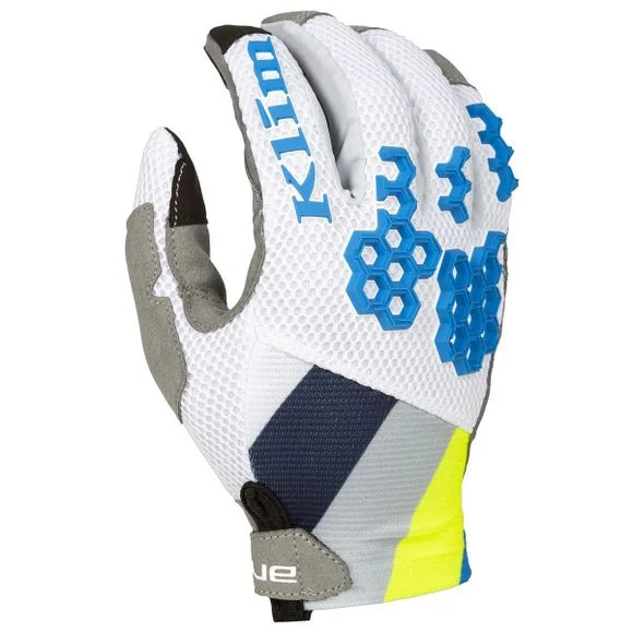 Gants cross KLIM MOJAVE 2023 – Blanc / Bleu Ref : KLI0258