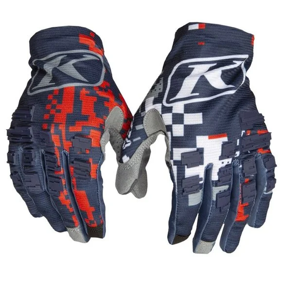 Gants cross KLIM XC LITE DIGITAL CHAOS RED 2022 – Rouge / Multicolore Ref : KLI0278
