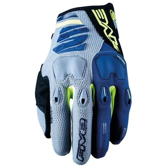 Gants Enduro Five E2 GREY FLUO YELLOW / NAVY 2023 – Gris / Jaune Ref : FV0316