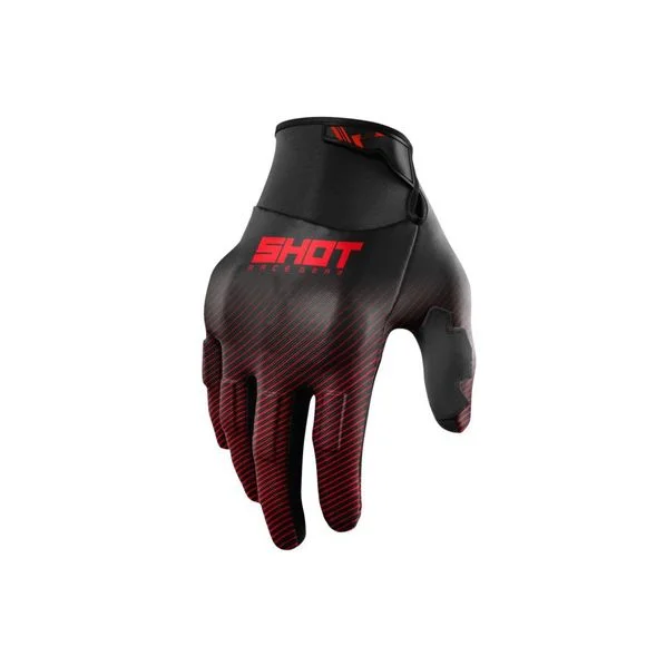Gants Enduro Shot DRIFT – RIM 2025 – Noir / Rouge Ref : SO2626