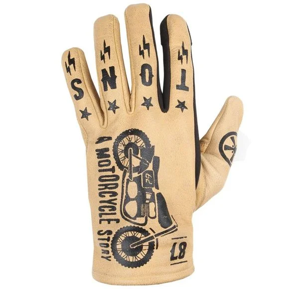 Gants Helstons KUSTOM MOTOR – Beige Ref : HS0894
