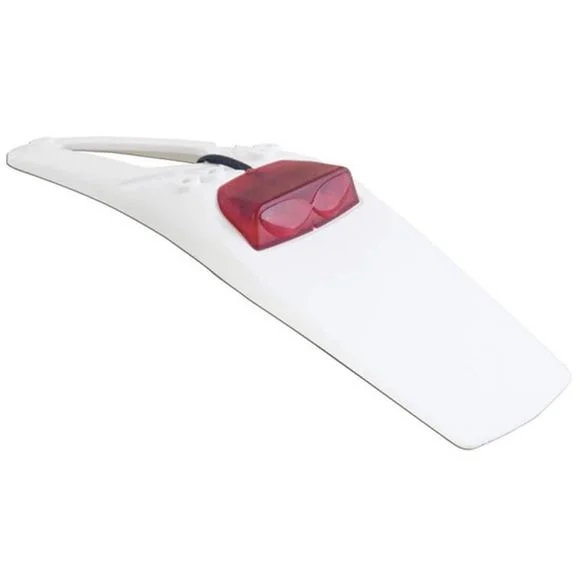 Garde boue R-tech Extension GB AR Extreme Blanc + cabochon rouge Universel – Blanc Ref : RTH0591 / RPTLED3BN006