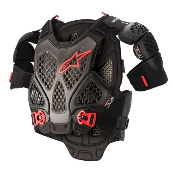 Gilet de protection Alpinestars A-6 – BLACK ANTHRACITE RED 2023 – Noir / Rouge Ref : AP12557