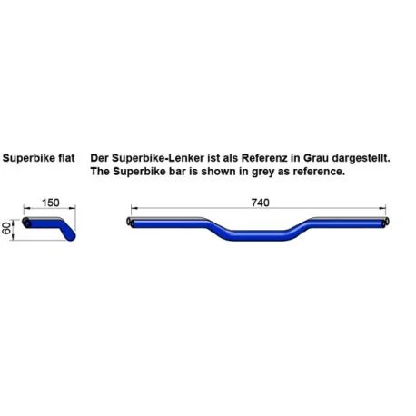 GUIDON LSL SUPERBIKE diametre 28,6mm