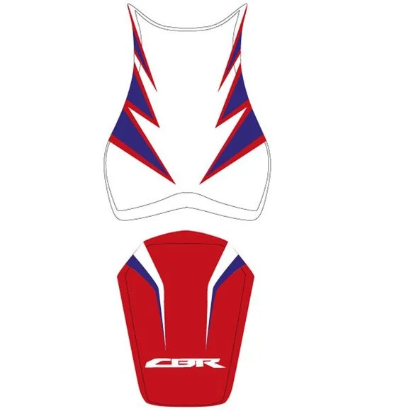 Housse de selle Bagster Blanc/Bleu/Rouge Ref : 2198K