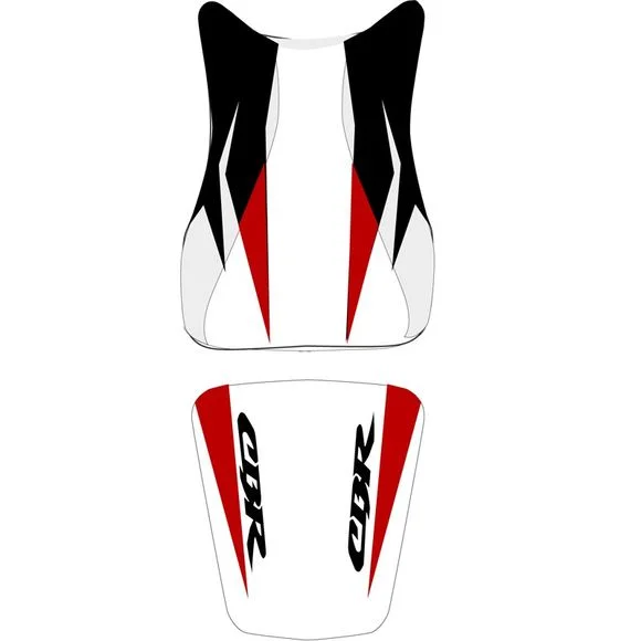 Housse de selle Bagster Blanc/Noir/Rouge/Lettres NoiresHONDA 600 CBR 600 RR (PC40) – 2008Ref : 2187E