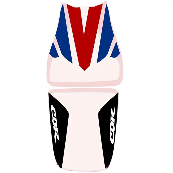 Housse de selle Bagster Blanc/Rouge/Bleu Marine/Lettres BlanchesHONDA 1000 CBR 1000 RR FIREBLADE (SC57) – 2007Ref : 2153M