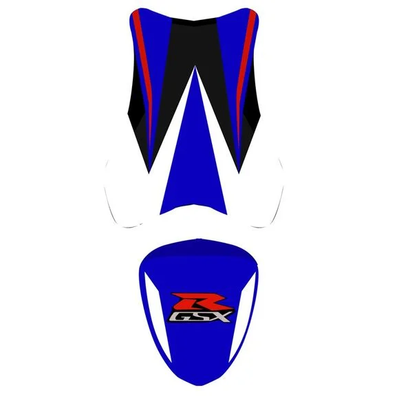 Housse de selle Bagster Bleu/Blanc/Noir/Rouge/Lettres RougesSUZUKI 1000 GSX-R 1000 – 2007 – 2008Ref : 2185B