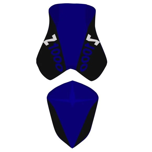 Housse de selle Bagster Bleu Marine/Noir/Lettres Bleues Marines et Blanches Ref : 2192B