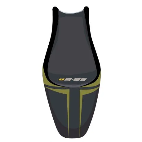 housse de selle bagster KAWASAKI ER6N 2005-2006 NOIR MAT/OR/LETTRES GRISES CLAIRES