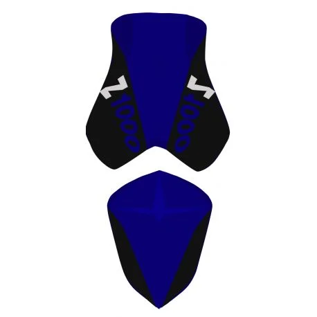 housse de selle bagster KAWASAKI Z1000 2007 BLEU MARINE/NOIR/LETTRES MARINES ET BLANCHES