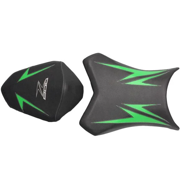 Housse de selle Bagster Noir Déco Vert nacré Ref : 2231C