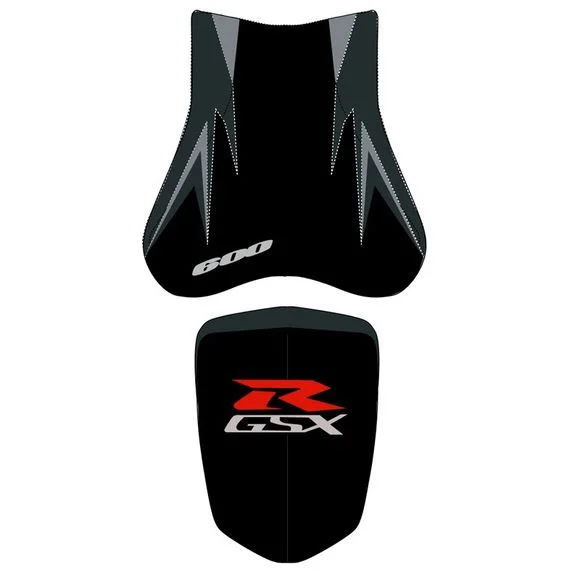 Housse de selle Bagster Noir/Noir Mat/Anthracite/Gris Clair/Lettres GrisesSUZUKI 600 GSX-R 600 – 2008Ref : 2201G