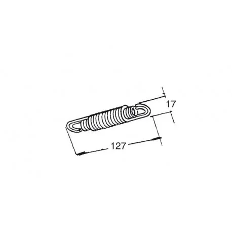 Jeu de 5 ressorts double BUZZETTI 127x17mm pour bequille centrale