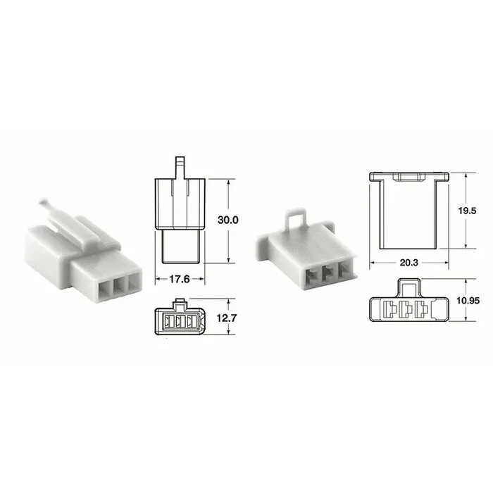 Jeu de connectiques 3 voies 110 ML BIHR type origine Ø0,5mm²/0,85mm² – 5 jeux complets