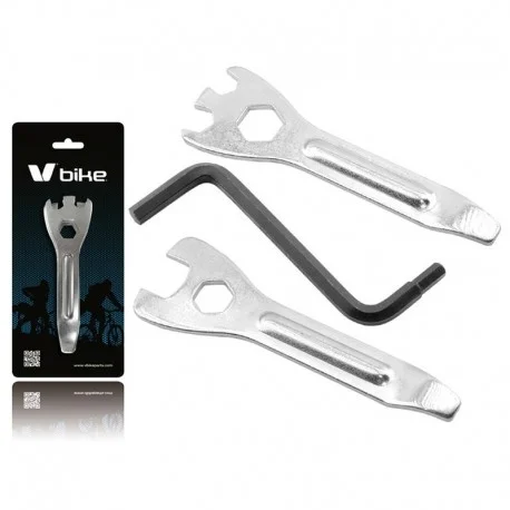 Jeu de demonte-pneus VICMA + cles multi-usages + cle Allen