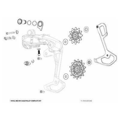 Kit chape intérieur dérailleur arrière Rival Medium
