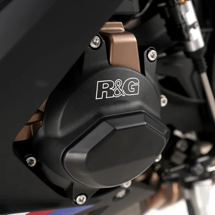 Kit de couvre-carter moteur (alternateur/pompe à eau/embrayage)R&G RACING PRO noir