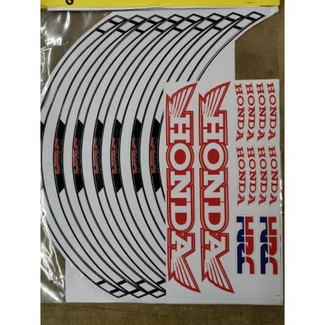 Kit deco jantes moto HONDA BLANC