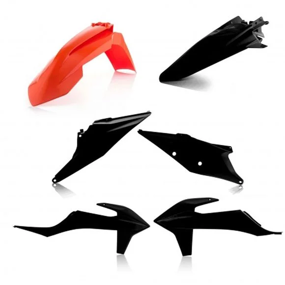 Kit plastiques Acerbis COULEUR NOIR/ORANGE – Noir / Orange Ref : AE2715 / 0023480.313