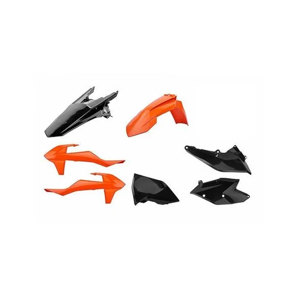 Kit plastiques Polisport COULEUR ORANGE/NOIR Ref : 4420014798 / 1088081001