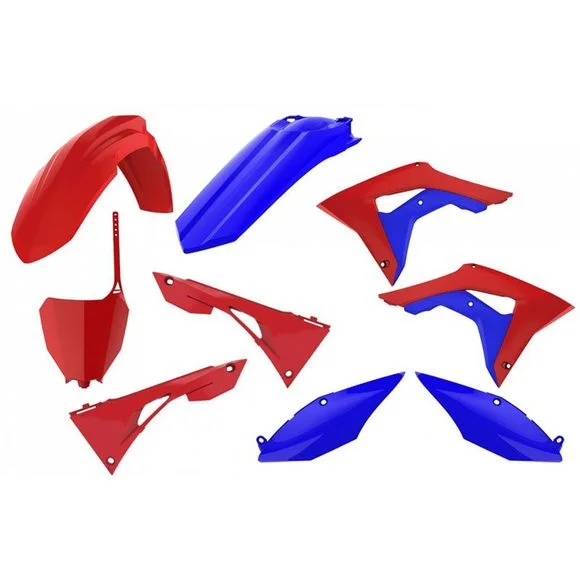 Kit plastiques Polisport COULEUR ROUGE/BLEU Ref : 4420007998 / 1057663