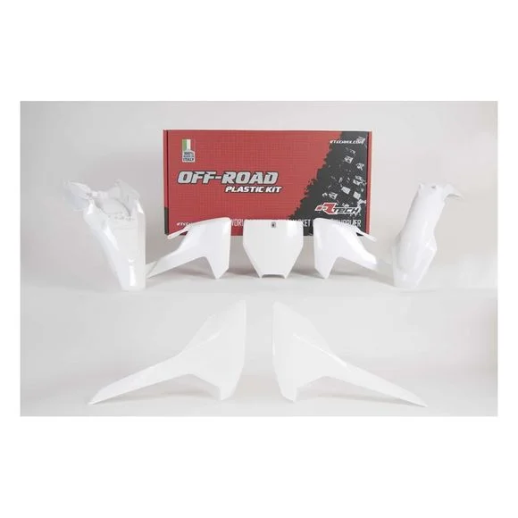 Kit plastiques R-tech 5 p Blanc – BlancHUSQVARNA 65 TC 65 – 2017 – 2024Ref : RTH0204 / RKITHSQBN0565
