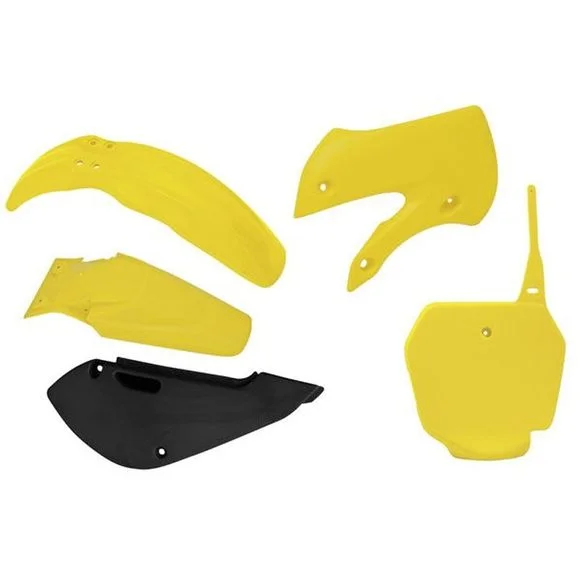 Kit plastiques R-tech 5 p couleur origine – Jaune Ref : RTH0355 / RKITRM0OEM599