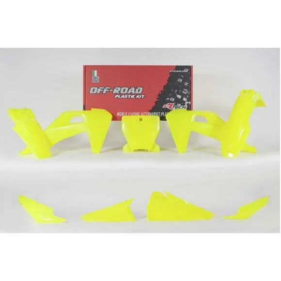 Kit plastiques R-tech 5 p Jaune fluo – Jaune Ref : RTH0209 / RKITHSQGF0599