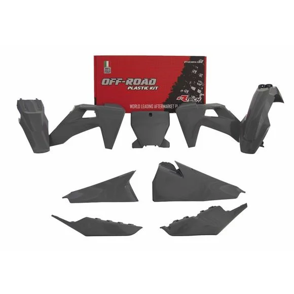 Kit plastiques R-tech 6 p Gas Gas Gris Quantum – Rouge Ref : RTH0191 / RKITGASGR0599