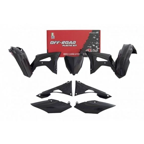Kit plastiques R-tech 6 p Honda CRF Noir – Noir Ref : RTH0158 / RKITCRFNR0519