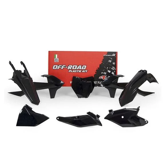 Kit plastiques R-tech 6 p noir – Noir Ref : RTH0277 / RKITKTMNR0185