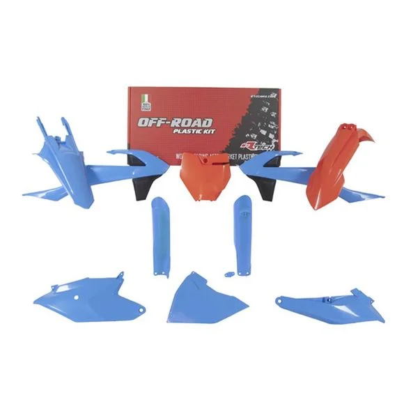 Kit plastiques R-tech 7 p orange-bleu clair – Bleu Ref : RTH0264 / RKITKTMCL0185