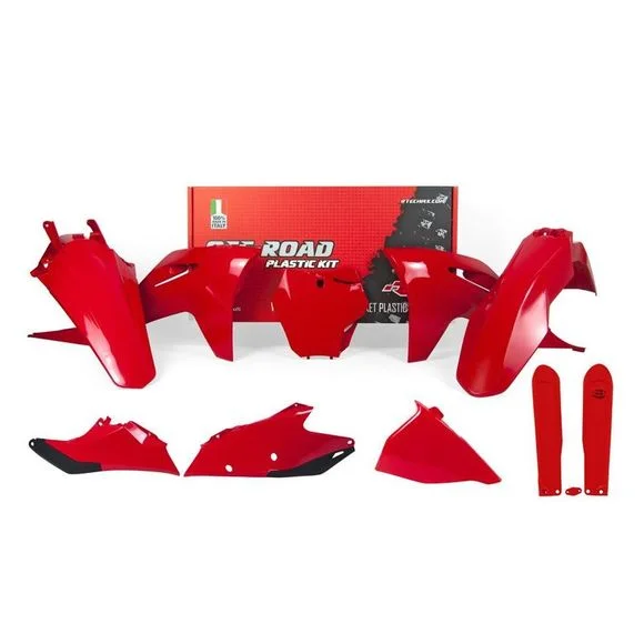 Kit plastiques R-tech 7p Gas Gas MC Rouge – Rouge Ref : RTH0197 / RKITGASRG0609