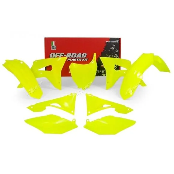 Kit plastiques R-tech Honda jaune fluo – Jaune Ref : RTH0154 / RKITCRFGF0599