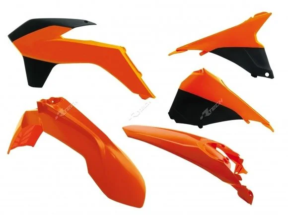 Kit plastiques Racetech couleur origine (2014) orange/noir Ref : RH01007A / 1087983001