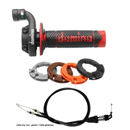 Kit poignees DOMINO KRK Evo avec cables et revetements HONDA CRF450R