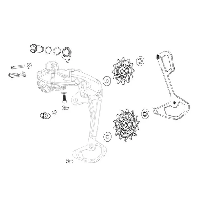 Kit vis montage dérailleur arrière avec vis de fixation/embouts Rival Etap AXS 36 T