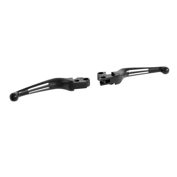 Leviers de frein et d’embrayage Highway Hawk Wide Blade avec fentes pour Harley davidson – Noir Ref : HIG0230 / 457-142B
